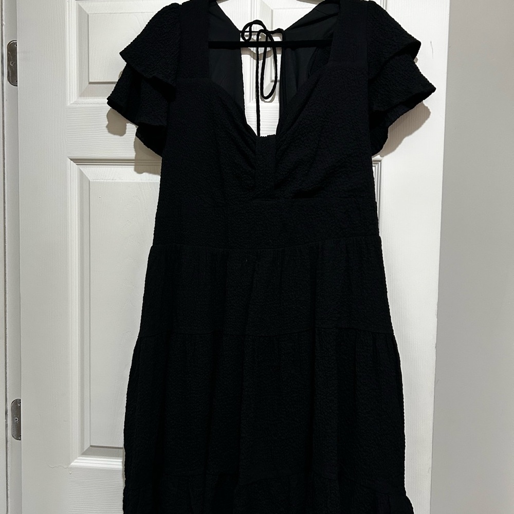 Knee Length Black Women's Dress